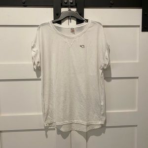 Women KARA TRAA size Large athletic shirt short sleeve athleisure